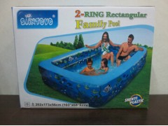 长方形充气家庭游泳池 水上用品2.62米海洋球池