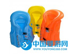 现货厂家直销 环保PVC加厚充气救生衣背心 游泳用品批发