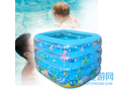 健游四环中号充气游泳池 婴儿宝宝游泳池 儿童浴池 一件代发