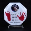 水晶影像水晶八角个性照片定制婴儿手脚印定制创意纪念品