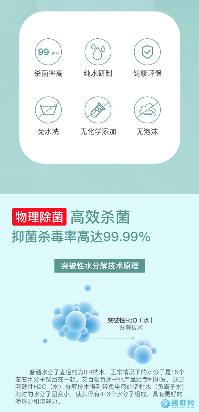 艾百婴婴儿游泳圈消毒超能水