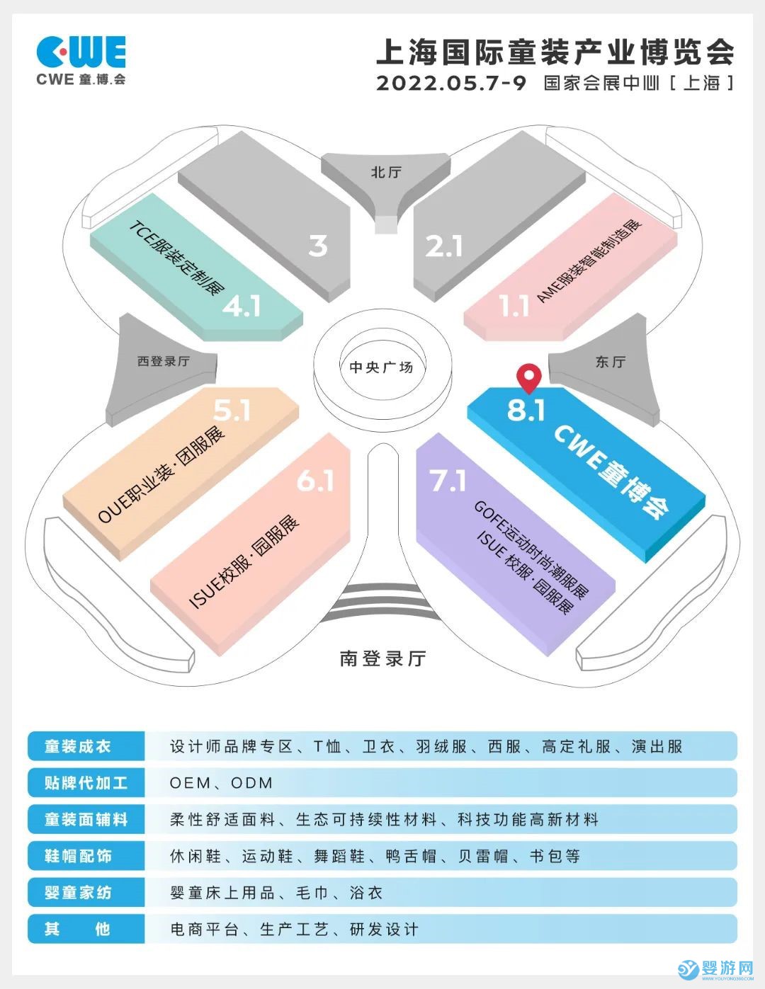 2022上海CWE童博会场馆和参加企业类型